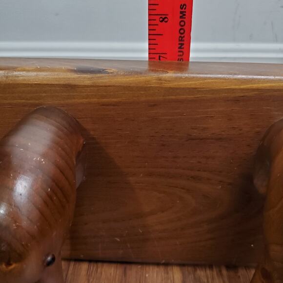 Vintage EdgeComb Solid Wood Carved 4 Mallard Ducks Head-Shaped Hat & Coat Rack - Picture 11 of 11